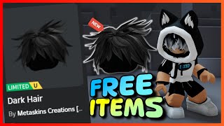 New FREE LIMITED UGC items 🔥🤩😍, How to get FREE UGC LIMITED ITEMS Dark Hair on ROBLOX - Roblox