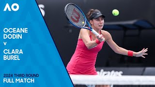 Oceane Dodin v Clara Burel Full Match | Australian Open 2024 Third Round