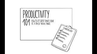 Productivity 101: How To Get Great Things Done vs. A Ton of Trivial Things (Intro)