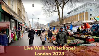 Live Walk Whitechapel London 2023 | HD | POV | ASMR| Here We Go Walks