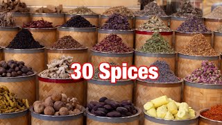 30 spices name Tamil in English/spice name/ spices name / 30 நறுமணப் பொருட்கள்/entertain everyone