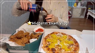 Midterm Exam Study Vlog★Getting Pfizer Vaccine 2nd Dose & preparing for exams | library, cafe study