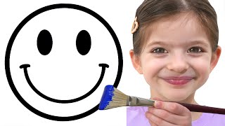 Adel is Painting Emojis | Learning about Moods