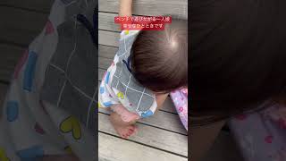 ベンチで遊びたがる一人娘#vlog #赤ちゃん #新米パパ #かわいい #shorts #可愛い #baby #cute