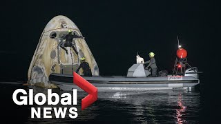 SpaceX capsule with world’s first all-civilian crew lands off Florida’s coast