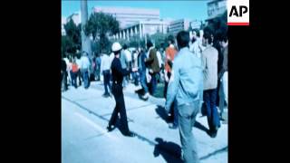 LIB 21/2/70 STUDENTS CLASH WITH POLICE DURING DEMONSTRATION