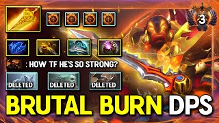 BRUTAL BURN DPS MID Ember Spirit Radiance Item With Flame Guard 100% Show no Mercy 7.36b DotA 2