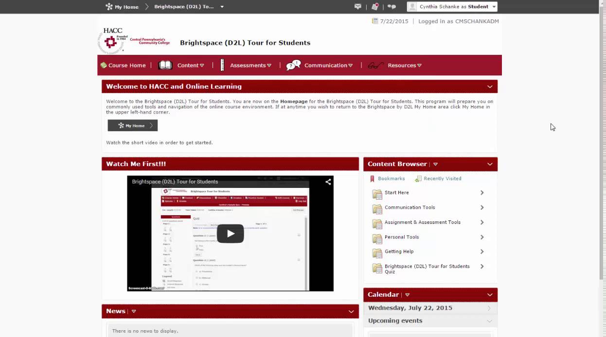 Brightspace (D2L) Tour For Students - YouTube