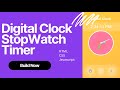 🕰️ Digital Clock with Stopwatch & Timer | HTML, CSS, JavaScript | Beginner Friendly With Code