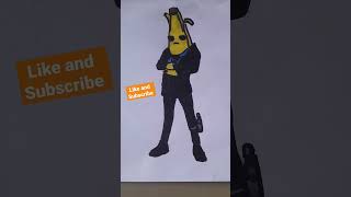 my drawing of agent peely from fortnite.