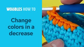 Change colors in a decrease stitch