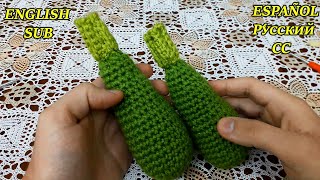 كروشيه  كوسا لأول مرة في يوتيوب مع الباترون مكتوب📜 / crochet zucchini for the first time ENGLISH SUB