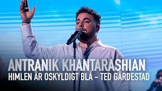 Antranik Khantarashian sjunger Himlen är oskyldigt blå av Ted Gärdestad i Idol 2023