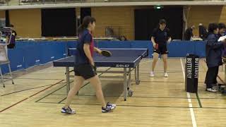 笹尾明日香 試合前練習／世界卓球2019 男女日本代表選手1次選考会