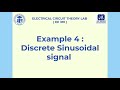 Discrete Sinusoidal signal