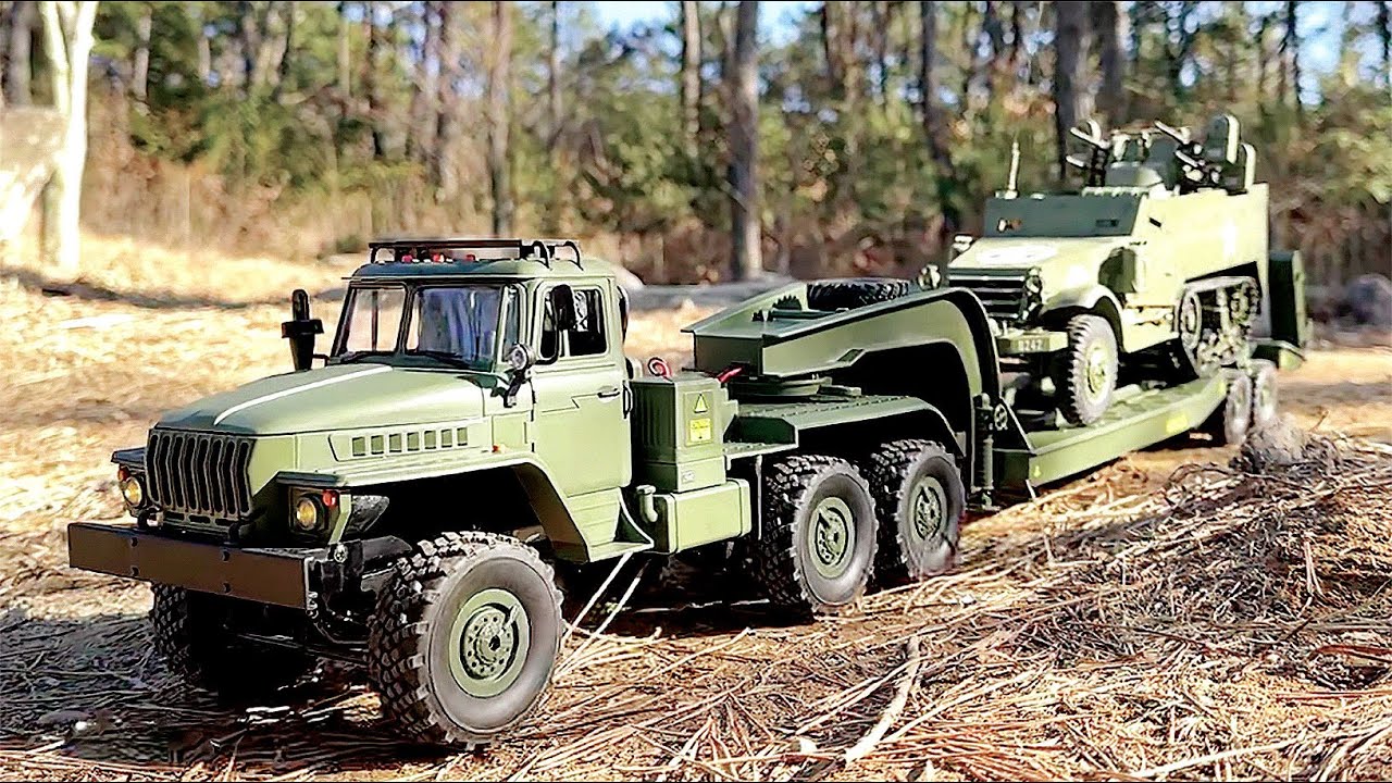 1/16 Military WPL B36-3 TRACTOR VEHICLE(with Trailer) Unboxing & Review ...