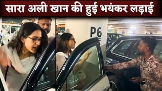 Sara Ali Khan Fight With A Men At Airport When He Was Trying To Push Her