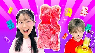 🍬 대왕 하리보 쿠하쿠토 만들기?! 그런데… 식초를 부어버렸다?! 😱🔥