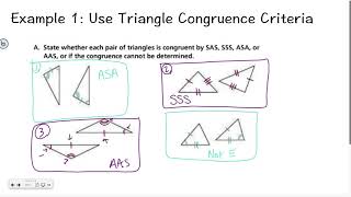 Geometry 4-4: Proving and Applying the ASA and AAS Congruence Criteria