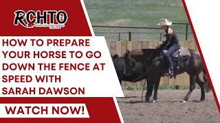 How To Prepare Your Horse To Go Down The Fence At Speed With Sarah Dawson