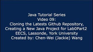 EECS1021 Java Tutorial 09