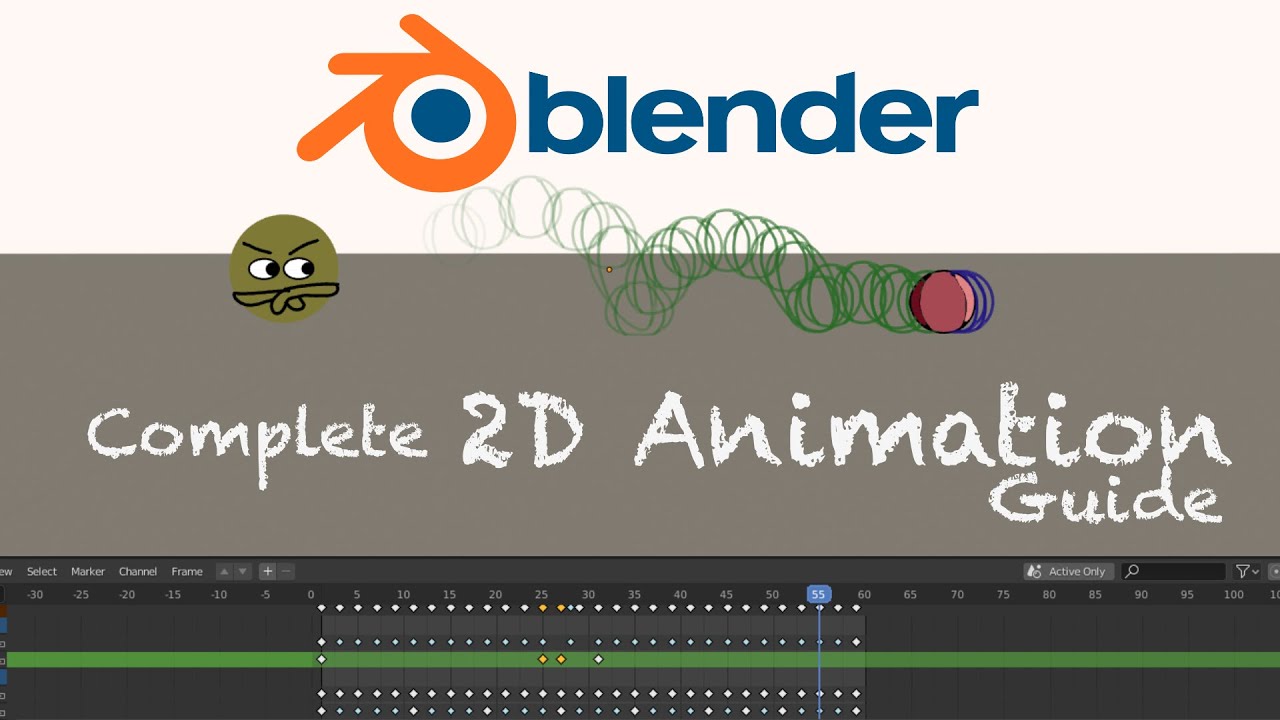 How To Animate A 2D Bouncing Ball In Blender 2.82 Like A Pro! [Grease ...