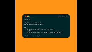 Python OS - Rename a file using Python