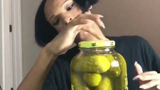 Asmr pickle eating