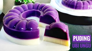 PUDING UBI UNGU LAPIS SUSU | Simple banget Anti Gagal | Kreasi ubi Ungu