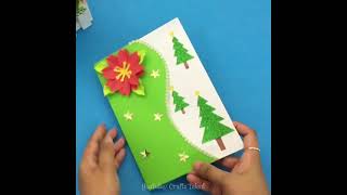 5 Minute Crafts Christmas Greeting Card / Christmas Card Making /Christmas Craft #shorts #papercraft