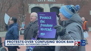 Protests over 'confusing' book ban in Rutherford County, TN