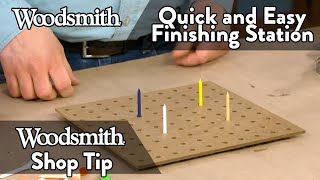 Woodworking Tip: Quick and Easy Finishing Station