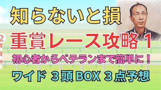 ５頭立てにしてから考えると簡単！　重賞レース　ワイド3頭BOX3点予想方法