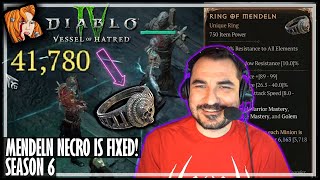 MENDELN NECRO IS FIXED! (Season 6) - Diablo 4 - Vessel of Hatred