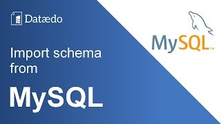 Import MySQL database schema - Dataedo tutorial