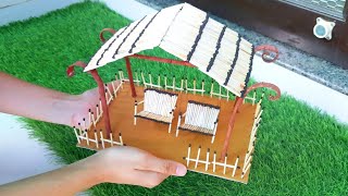 Matchsticks Double Swing | How To Make Matchstick Miniature Swing Jhula | Art and Craft Ideas
