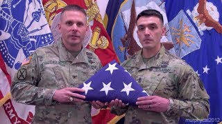 DLA Distribution Flag Raising for 1st Sgt. Larry Marcantel