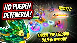 ¿COMO JUEGA LA MEJOR KARRIE DEL MUNDO CONTRA UN EQUIPO DURISIMO TOP 1 GLOBAL | MOBILE LEGENDS