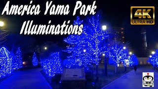 【4K】 Japan Walk - America Yama Park Illuminations（アメリカ山公園）