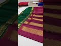 Kanchipuram 100% Pure Handwoven 2G Premium Quality Small Border Strip Line Border 🦚Silk Sarees