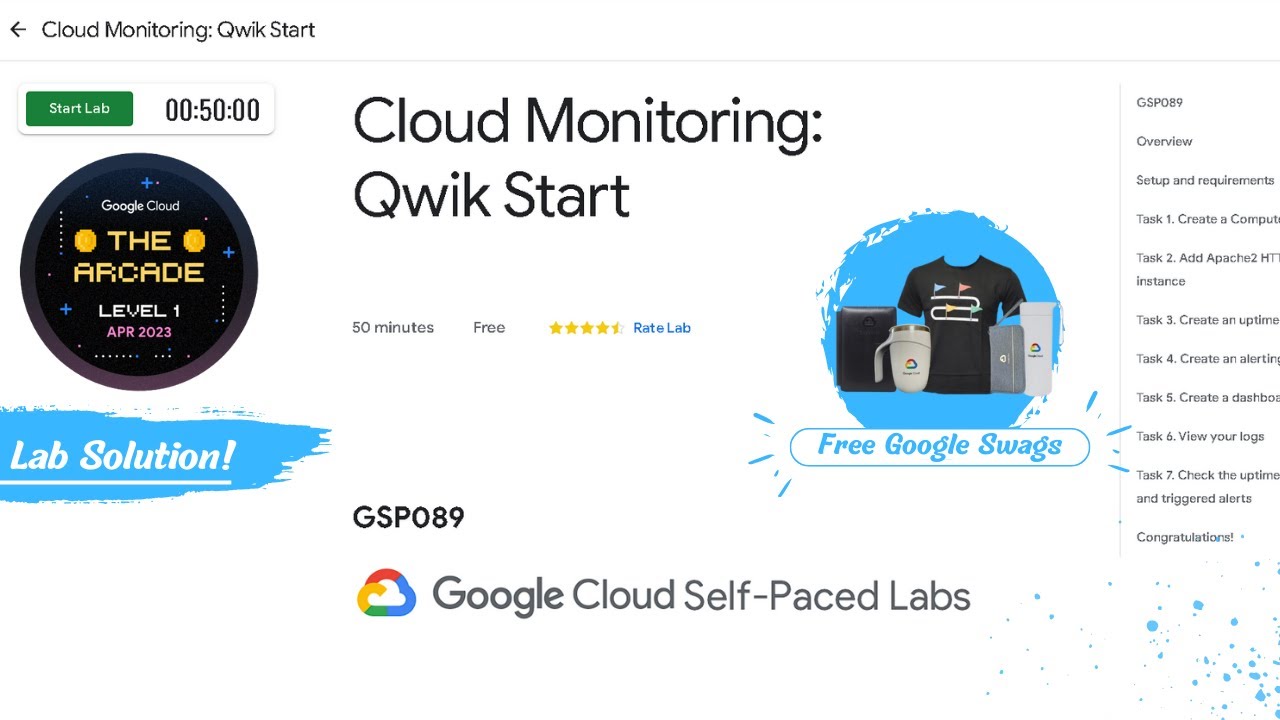 Cloud Monitoring Qwik Start Lab Solution Arcade Level 1 Free