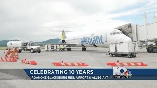 Roanoke-Blacksburg Regional Airport celebrates a decade-long partnership with Allegiant airlines