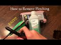 How to take off fletching off a carbon arrow.