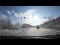 雪の北海道をドライブ！雪景色が綺麗な道を走りながら道路事情について話す