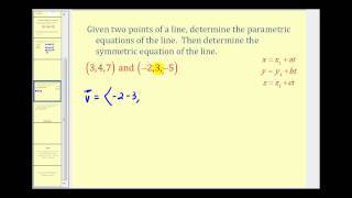 Parametric Equations of a Line in 3D