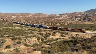 Trains on Cajon Pass at Hill 582 - October 14th, 2020