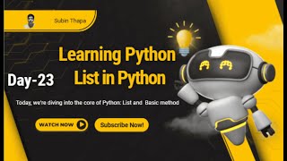 Day 23 – Python List and list method Tutorial || Beginner Friendly