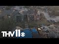 Aerial views show extent of damage from tornadoes