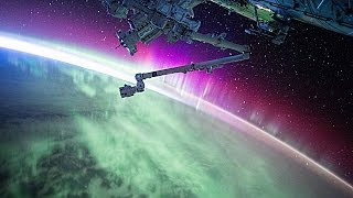 Aurora Light Show as Seen from Orbit