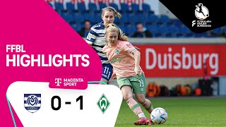 MSV Duisburg - SV Werder Bremen | Highlights FLYERALARM Frauen-Bundesliga 22/23